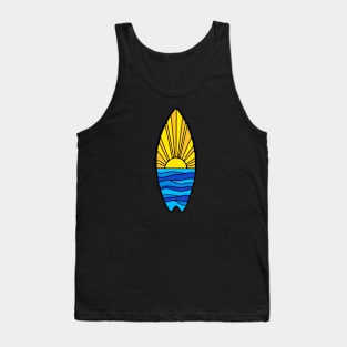 Sunset Surfboard Tank Top